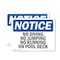 Signmission No Diving No Jumping No Running On Pool Deck, 7 in W x Rectangle, Vinyl Decal OS-2PACK-NS-D-57-L-14482 - alternate 1